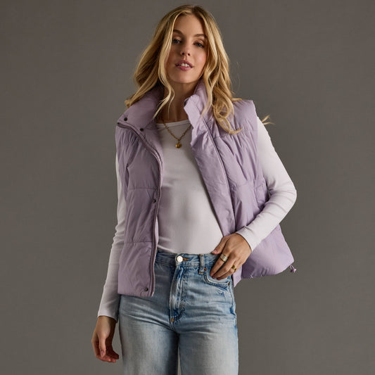 Lightweight Lavender Puffer Vest
