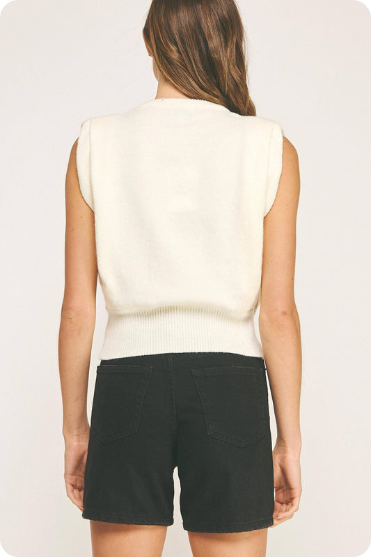 Knit Muscle Sweater Vest Top - Jade Creek Boutique