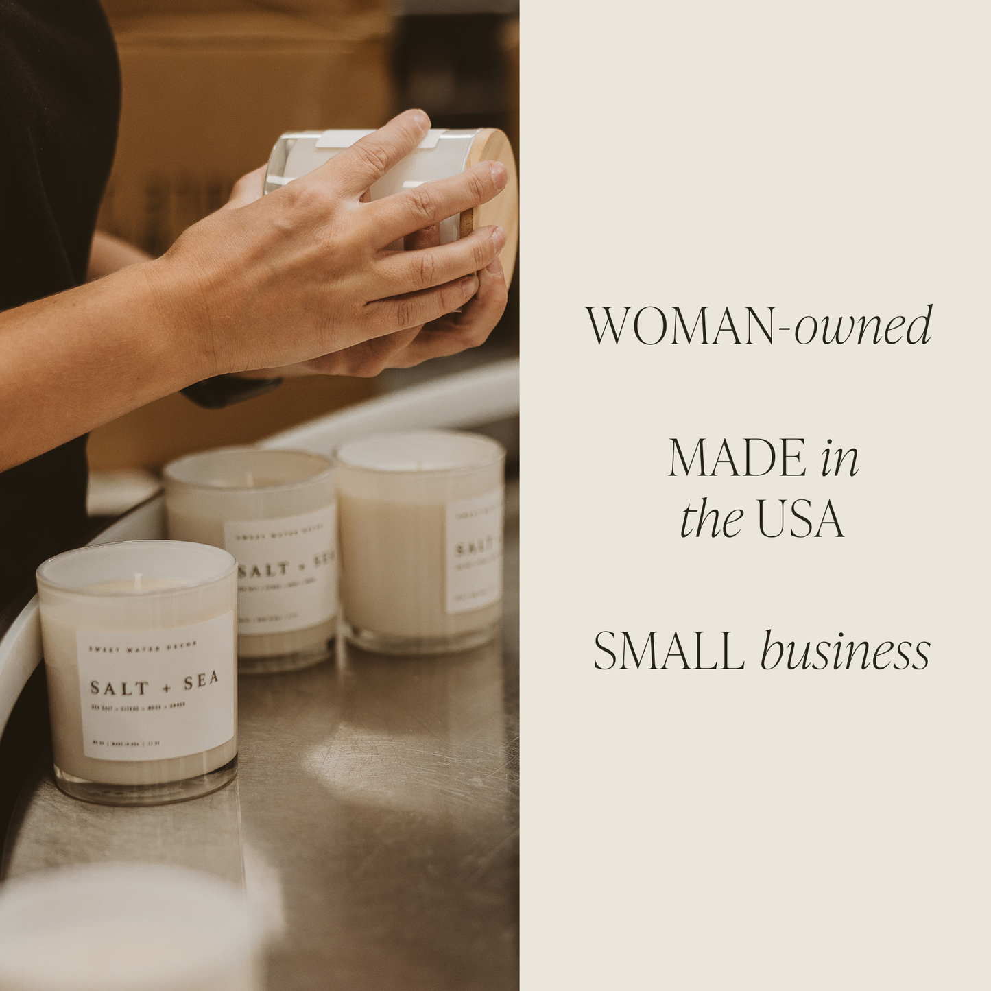 COASTAL LEMON Non Toxic Premium Soy Candle