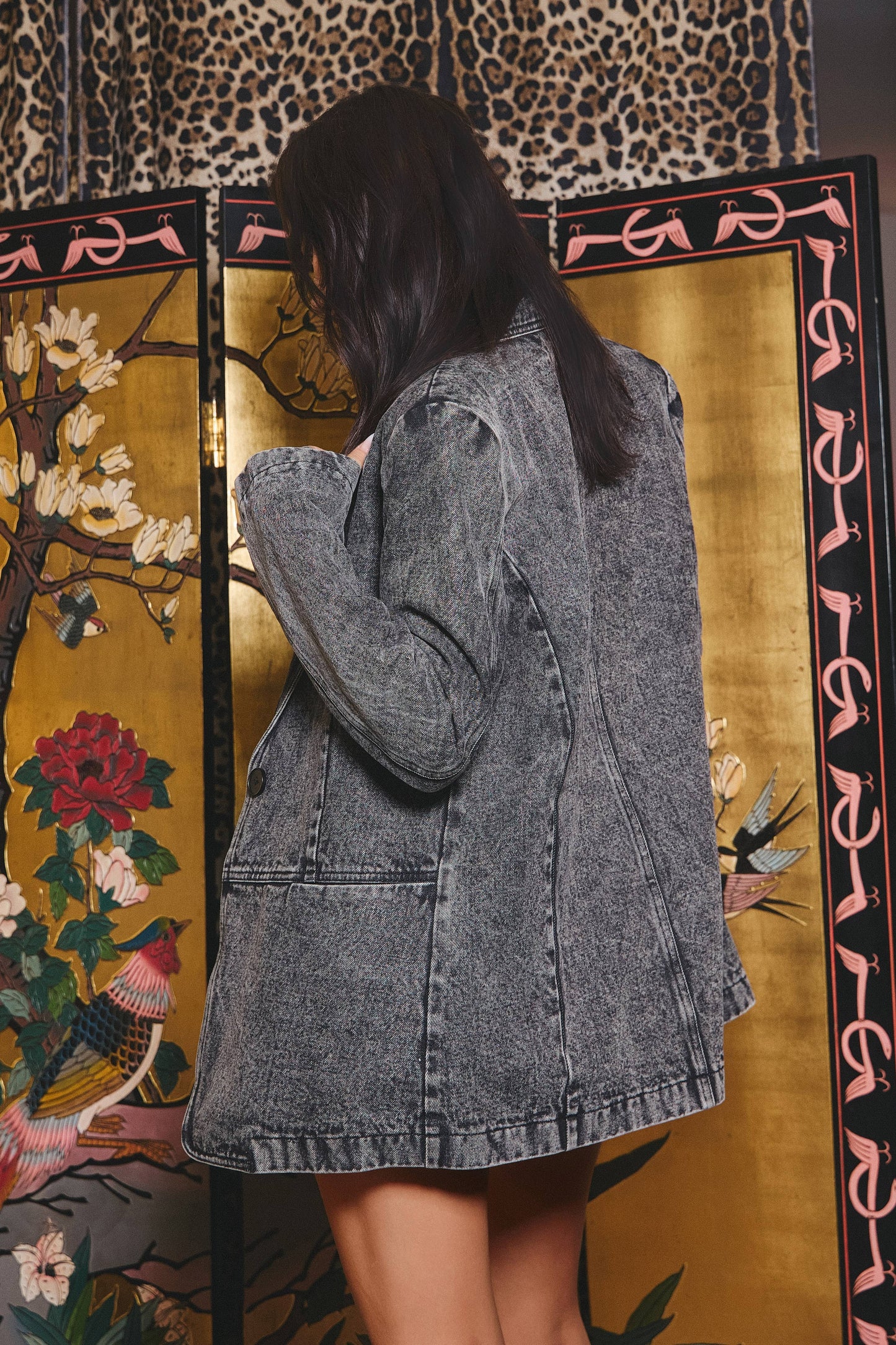 Oversized Mineral Wash Blazer