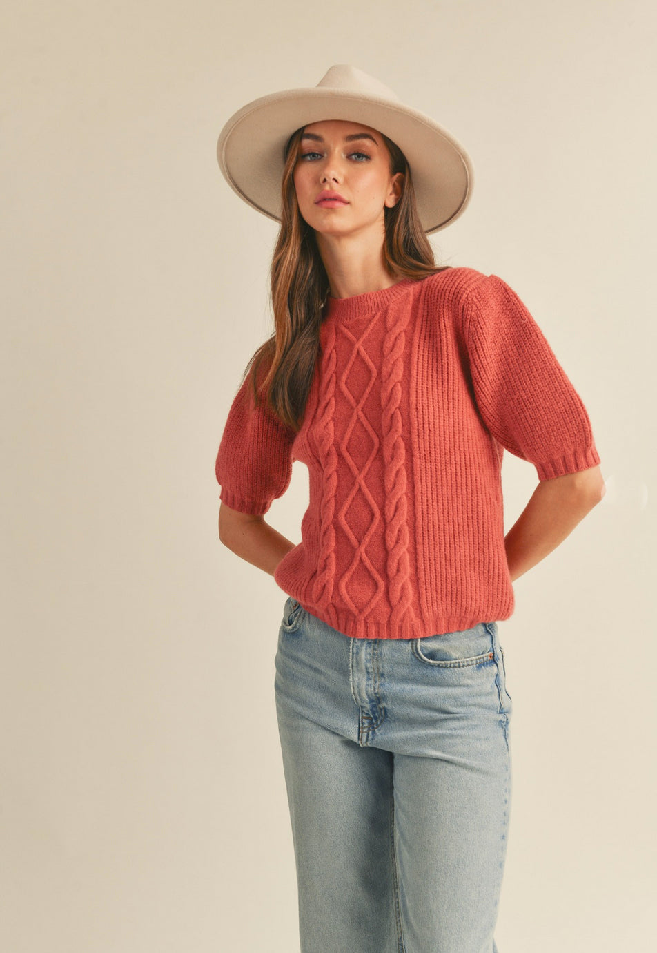 Redwood Cable Knit Top