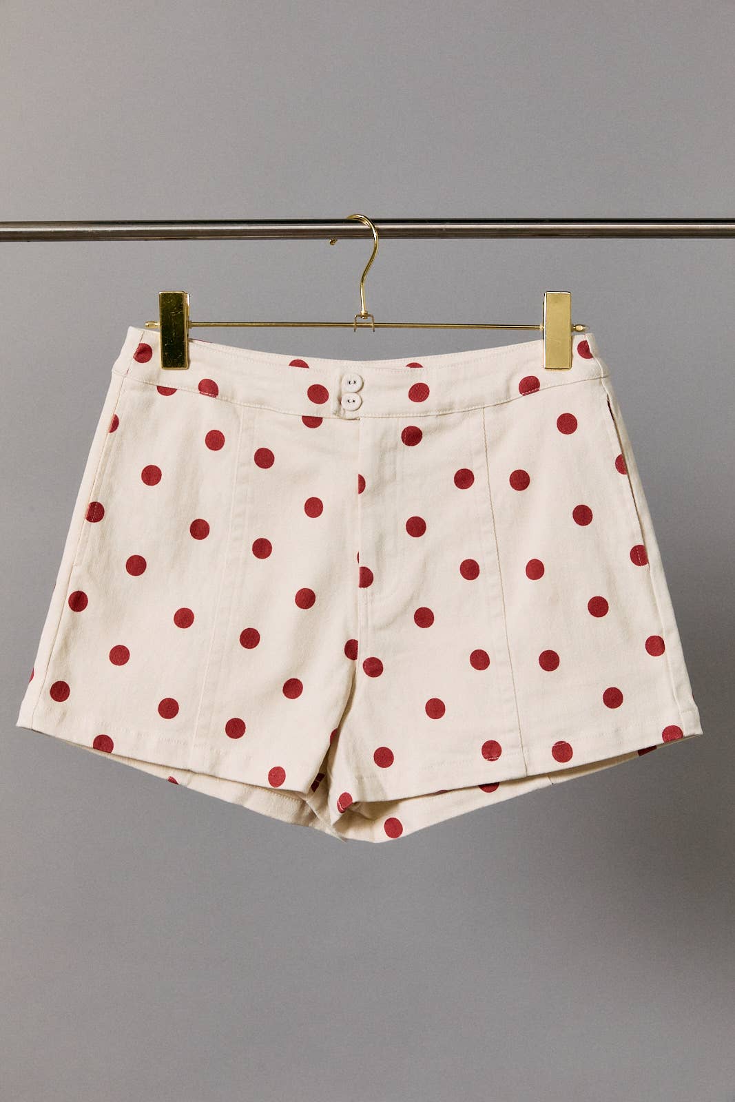 Red Polka Dot Denim Shorts - Jade Creek Boutique
