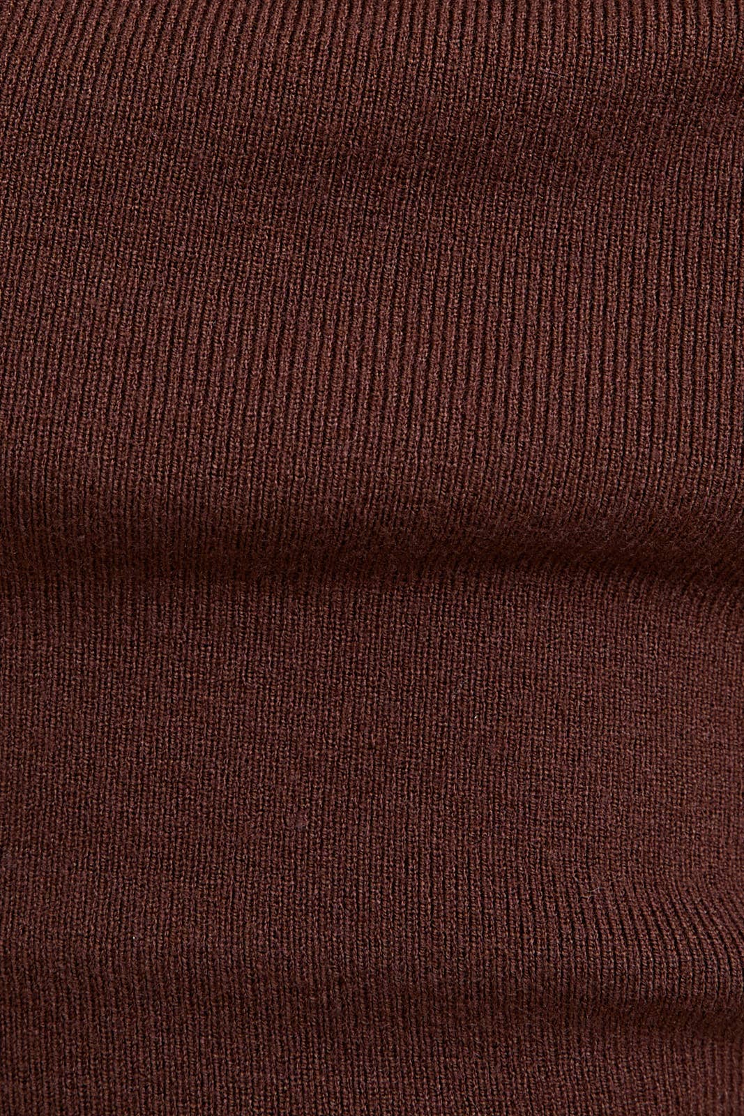 Chocolate Asymmetric Neck Knit Top