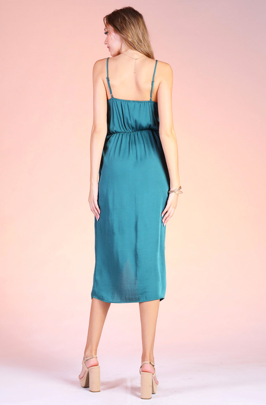 Seas of Green Satin Dress Large Seas of Green Satin Dress Large