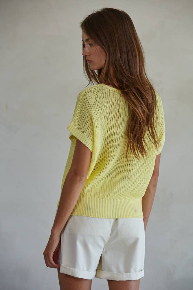 Yellow Lightweight Knit Top