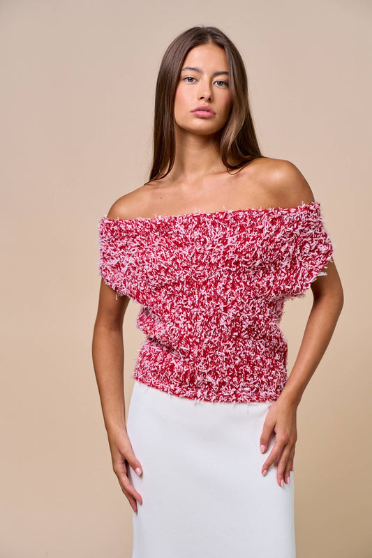 Gameday Asymmetrical Knit Top