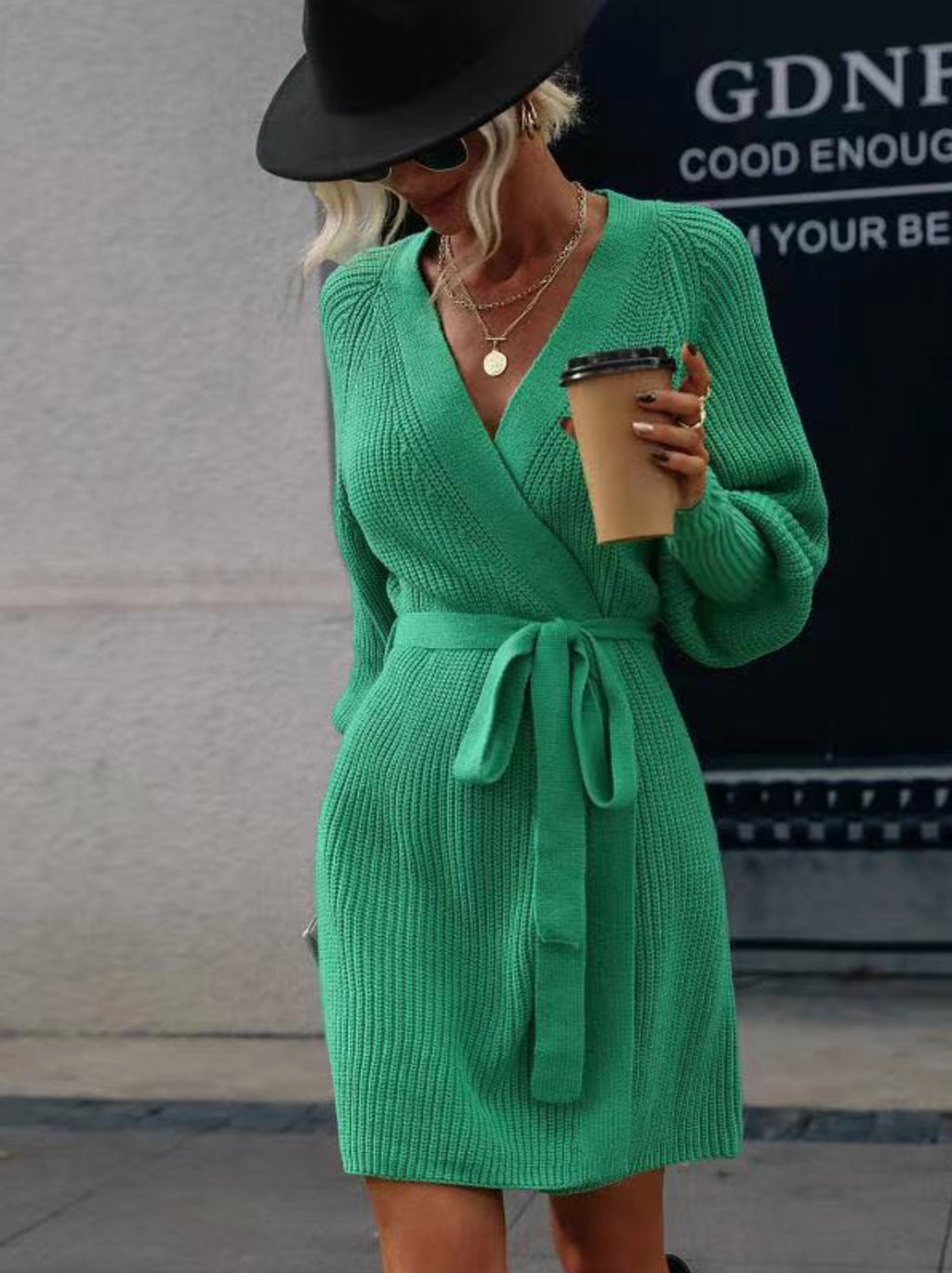 green emerald velvet dress Honey Manor dress & cardigan set – ÀMonBelAmour main image 0