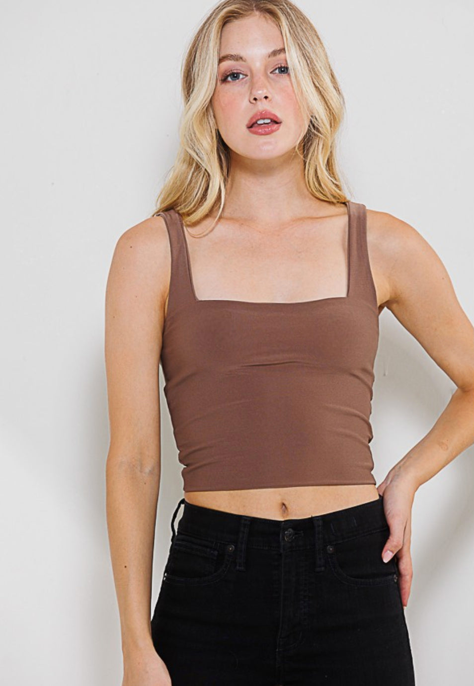 Square Neck Top, Three Colors - Jade Creek Boutique