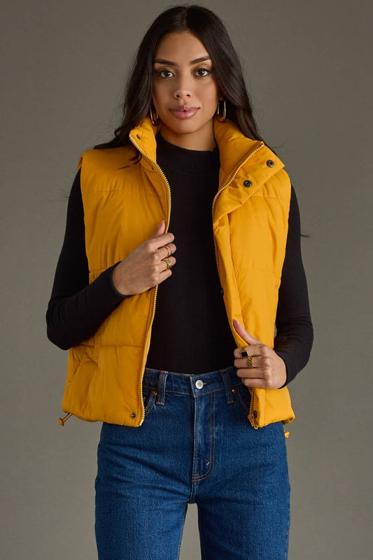Mustard Premium Filled Puffer Vest