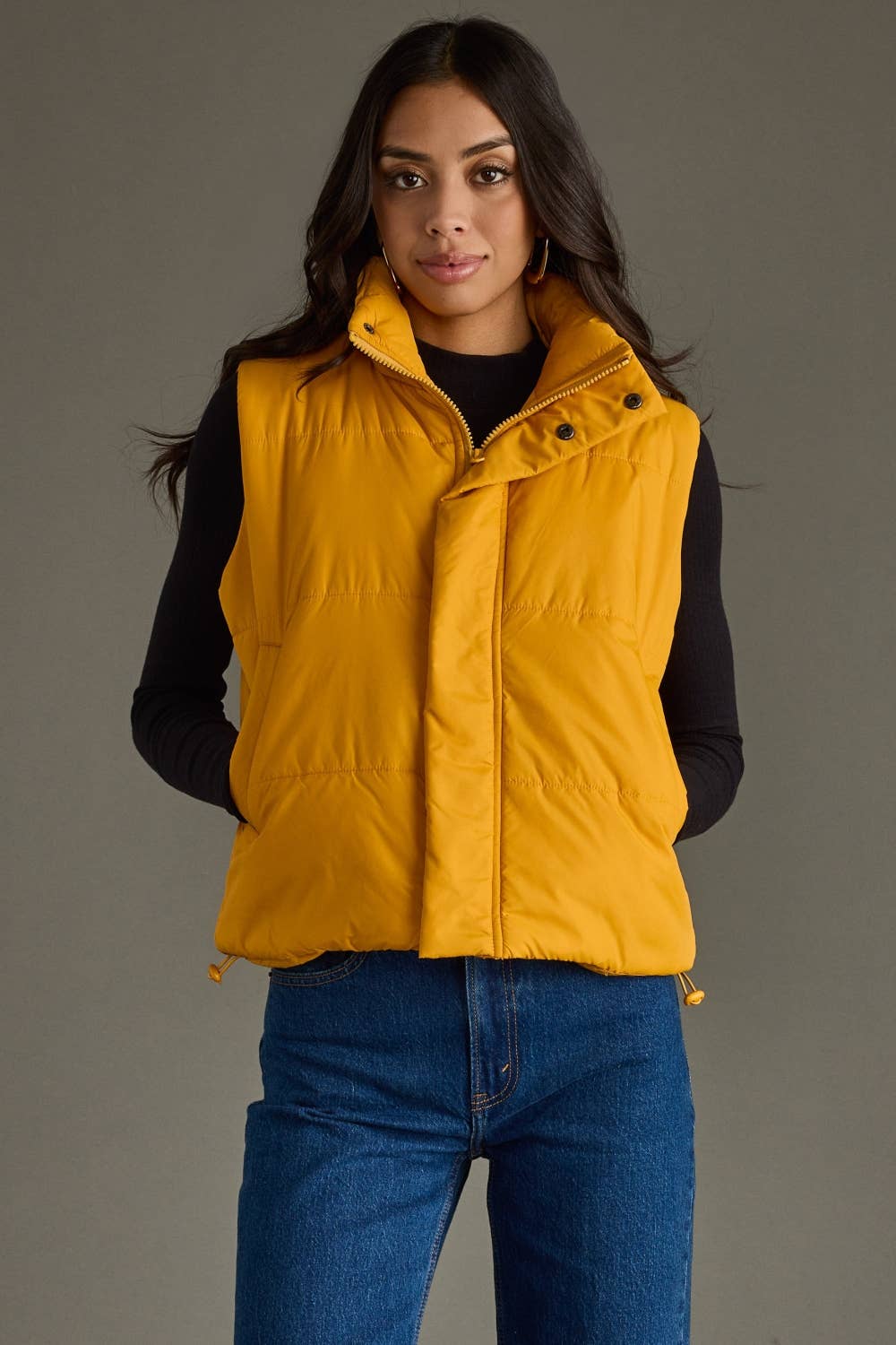Mustard Premium Filled Puffer Vest