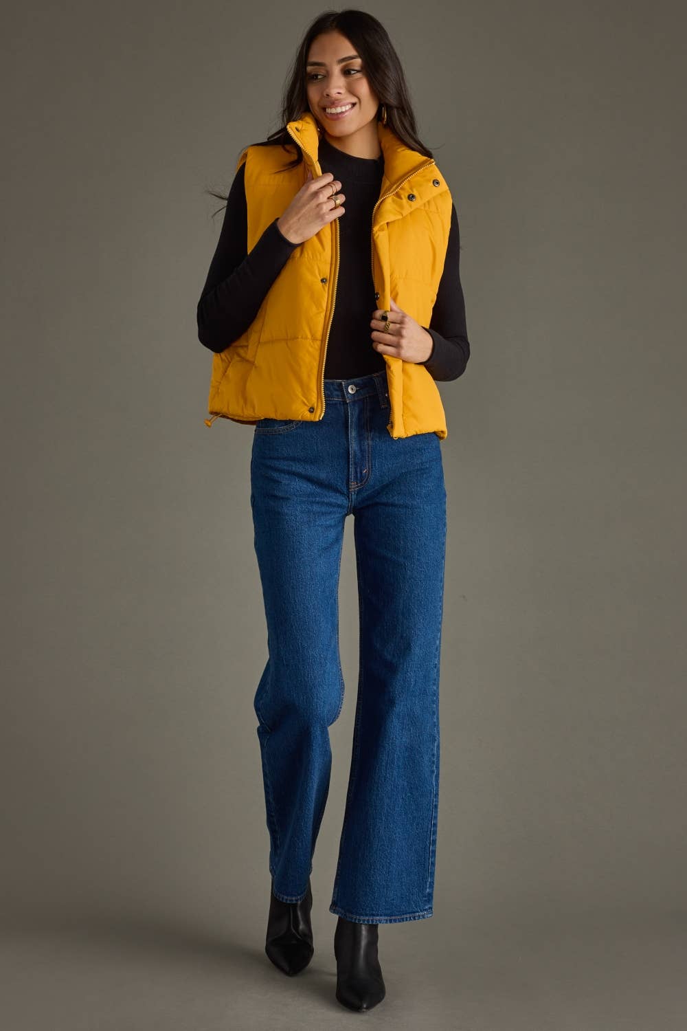 Mustard Premium Filled Puffer Vest