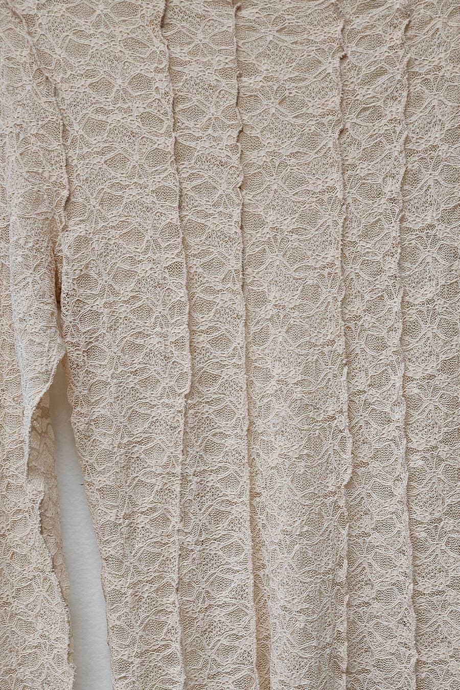 close up of lace top