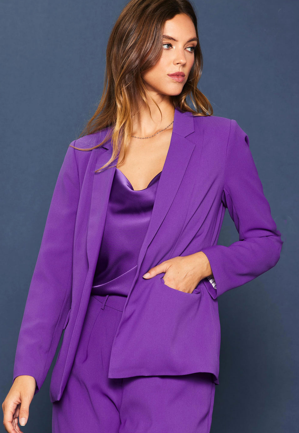 Rich Violet Boyfriend Blazer