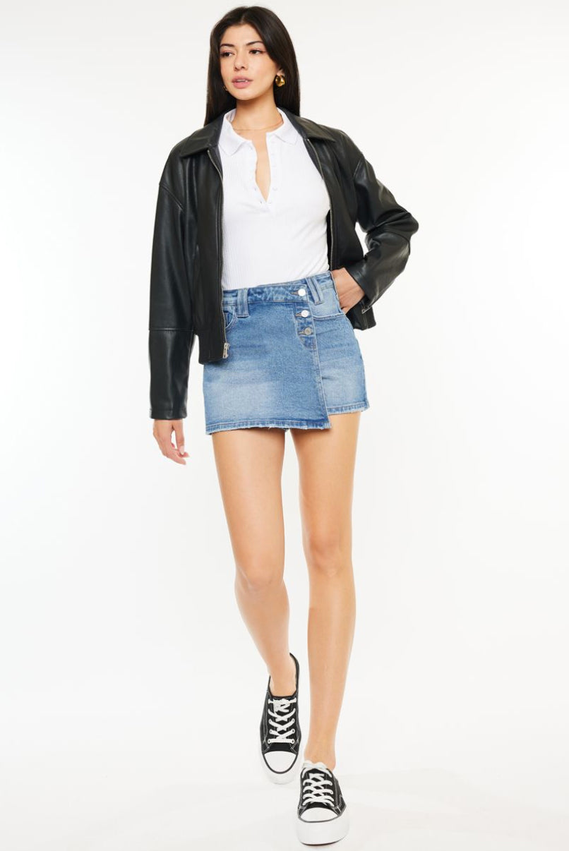 Light Wash Denim Skort