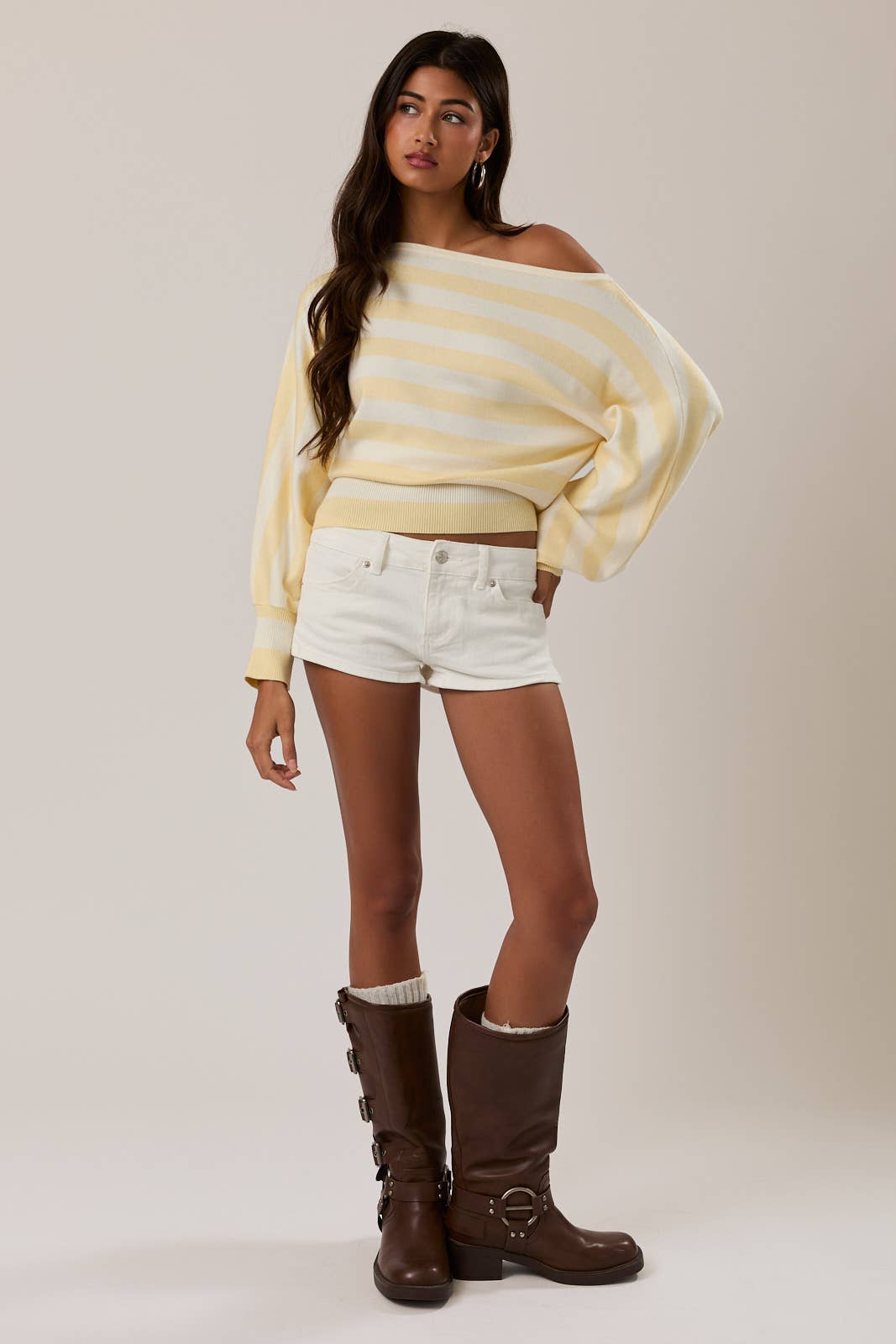 BOAT NECK DOLMAN SLEEVE SWEATER TOP - Jade Creek Boutique