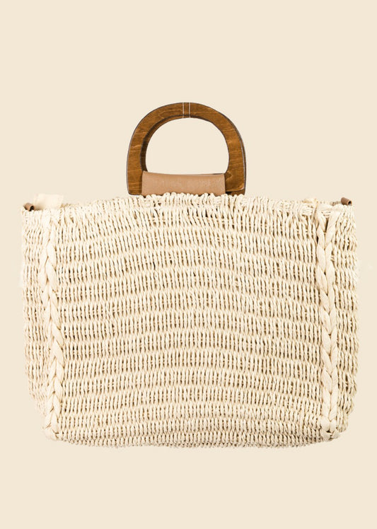 Ivory Straw Bag/Crossbody - RESORT COLLECTION