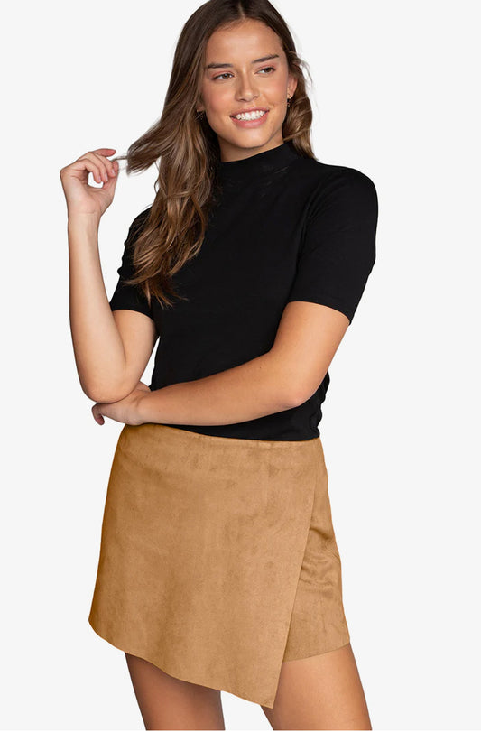 RESTOCKED! Cashew Asymmetrical Skort - Jade Creek Boutique