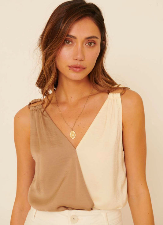 Coffee n Cream Colorblock Bodysuit - Jade Creek Boutique