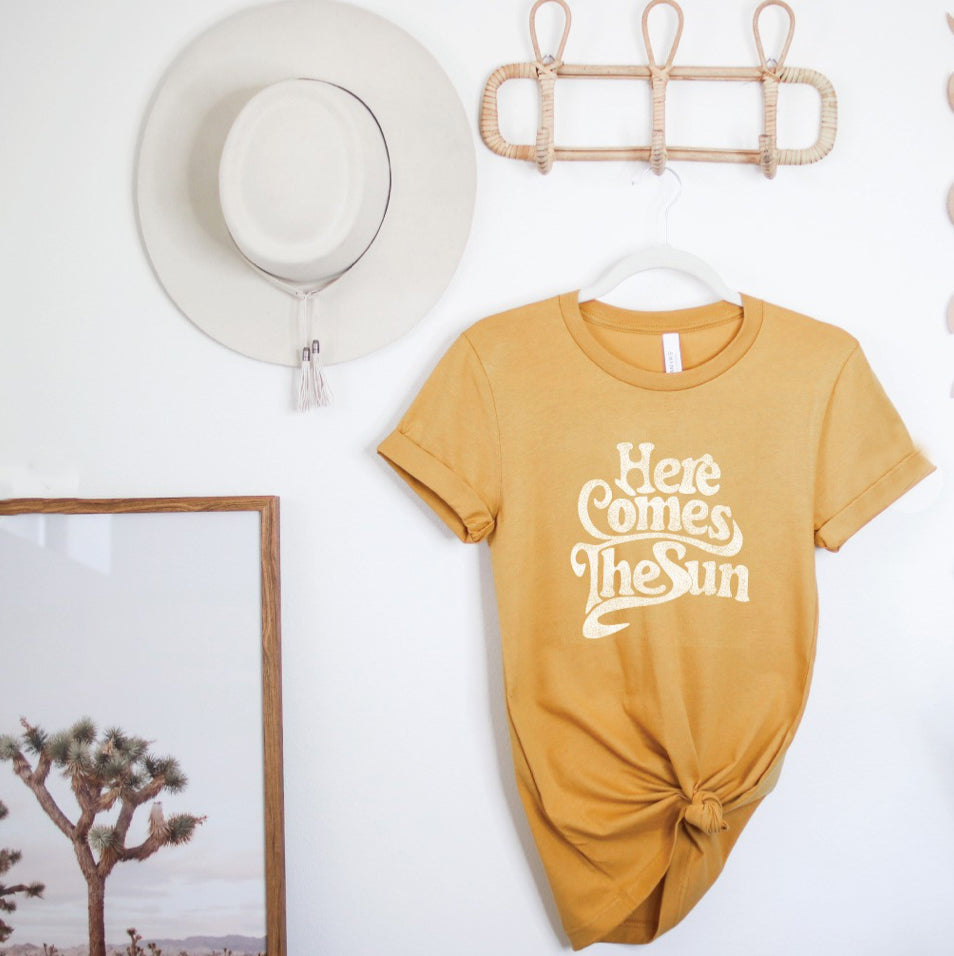 HERE COMES THE SUN Tee, Two Colors - Jade Creek Boutique