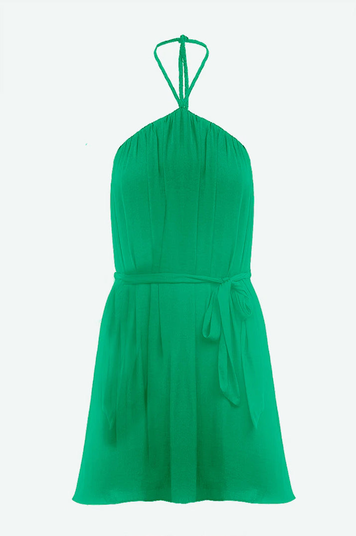 RESTOCKED! Peridot Green Halter Dress