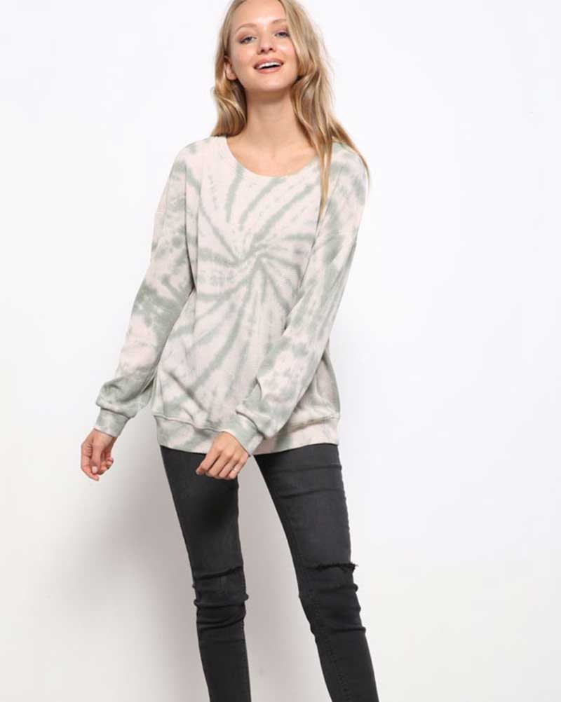 Sage Tie Dye Top - Jade Creek Boutique