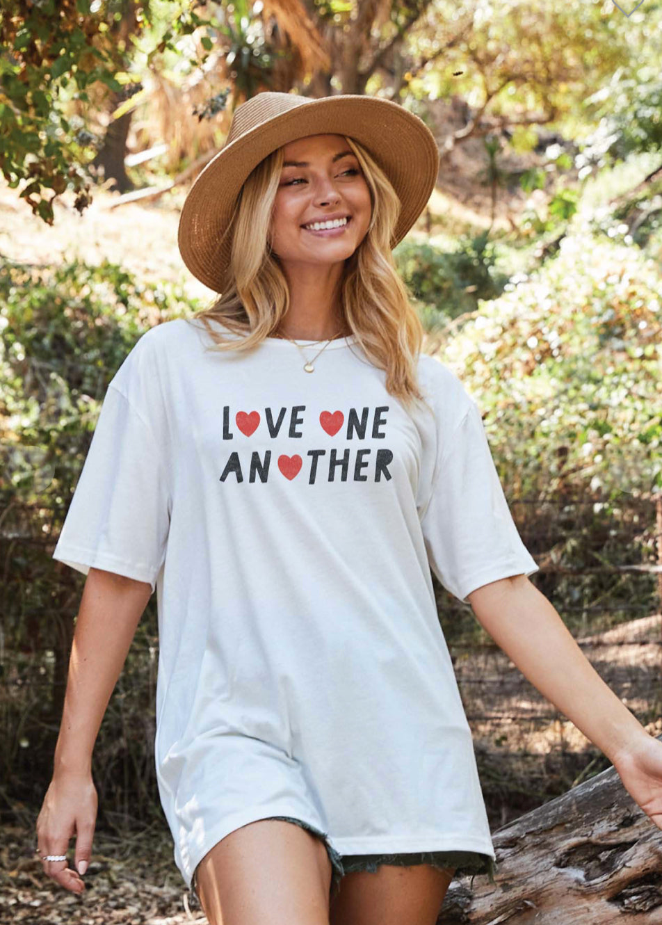 LOVE ONE ANOTHER Oversized Tee