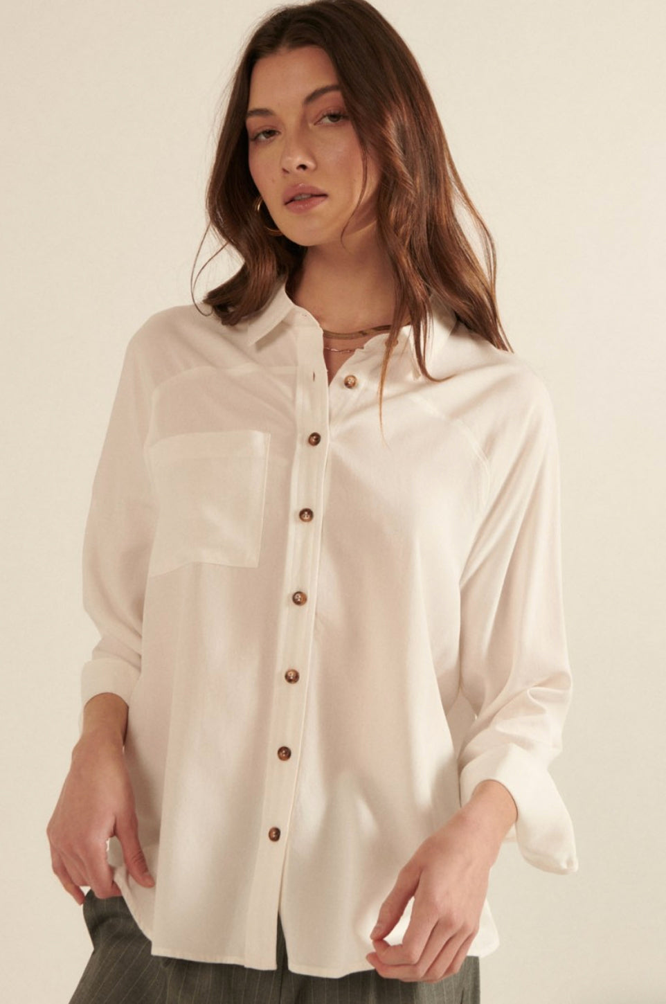 Solid Button Up, Two Colors - Jade Creek Boutique